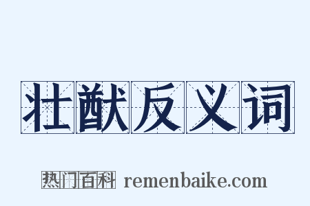 壮猷反义词是什么意思的图片